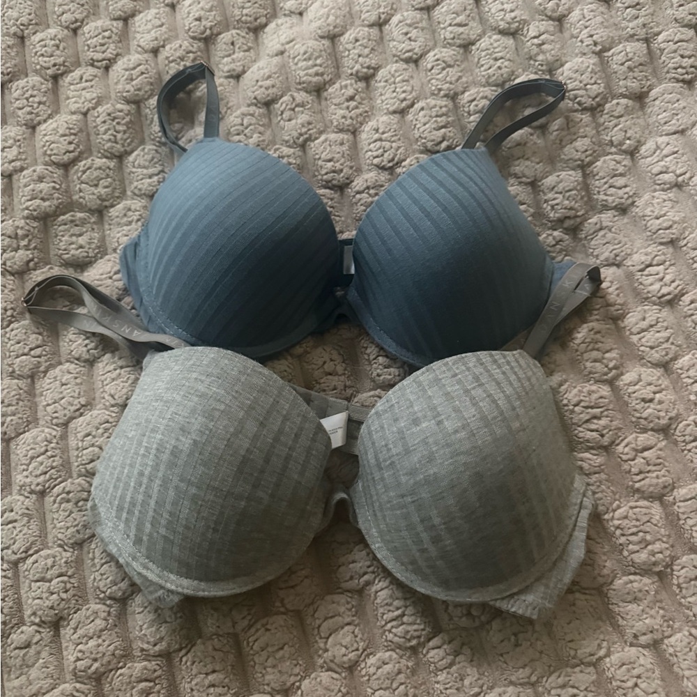 Danskin Blue and Gray Bra Set